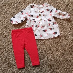 Carters 6 month Baby girl christmas outfit